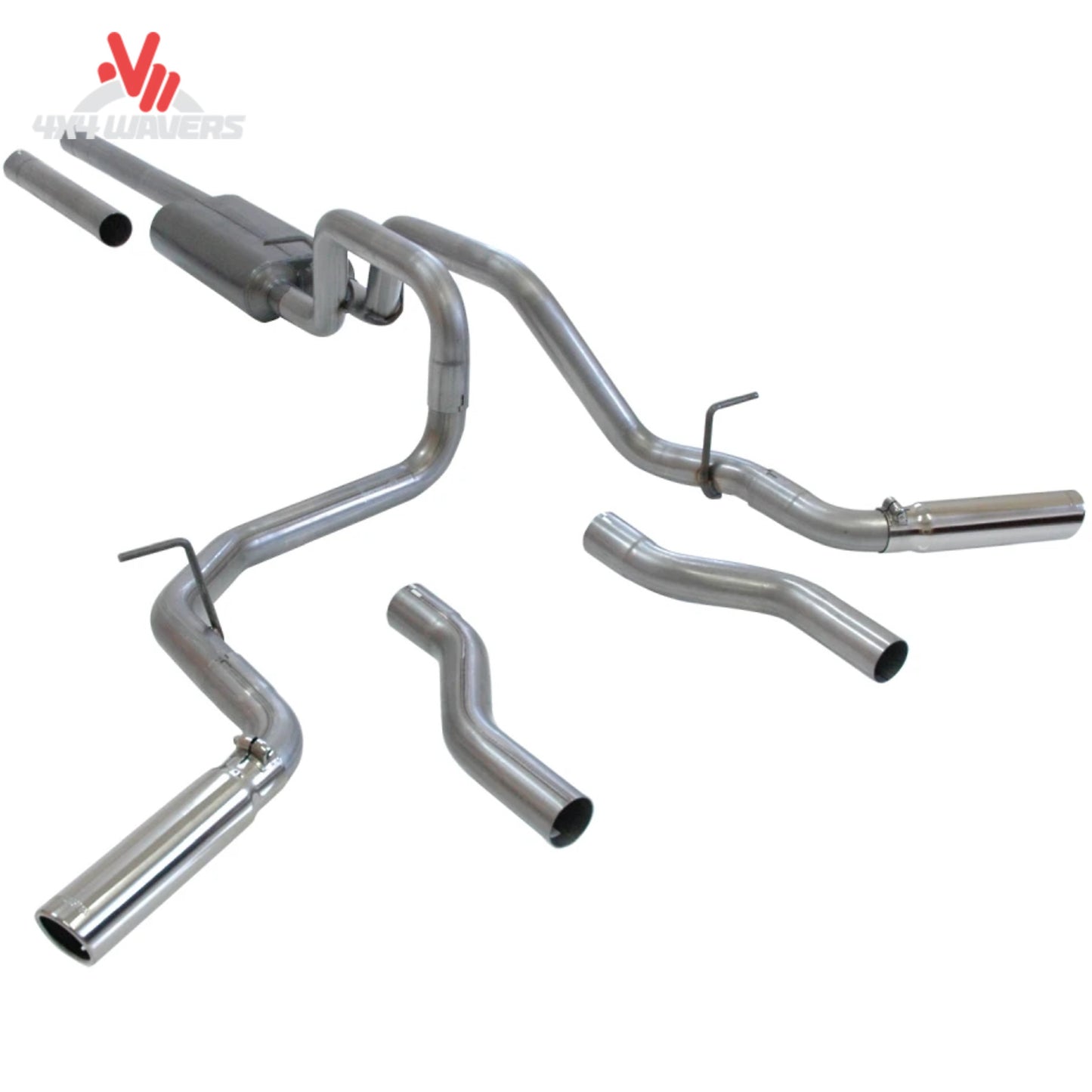 3 inch polished dual wall stainless steel exhaust tips Flowmaster SKU 817492