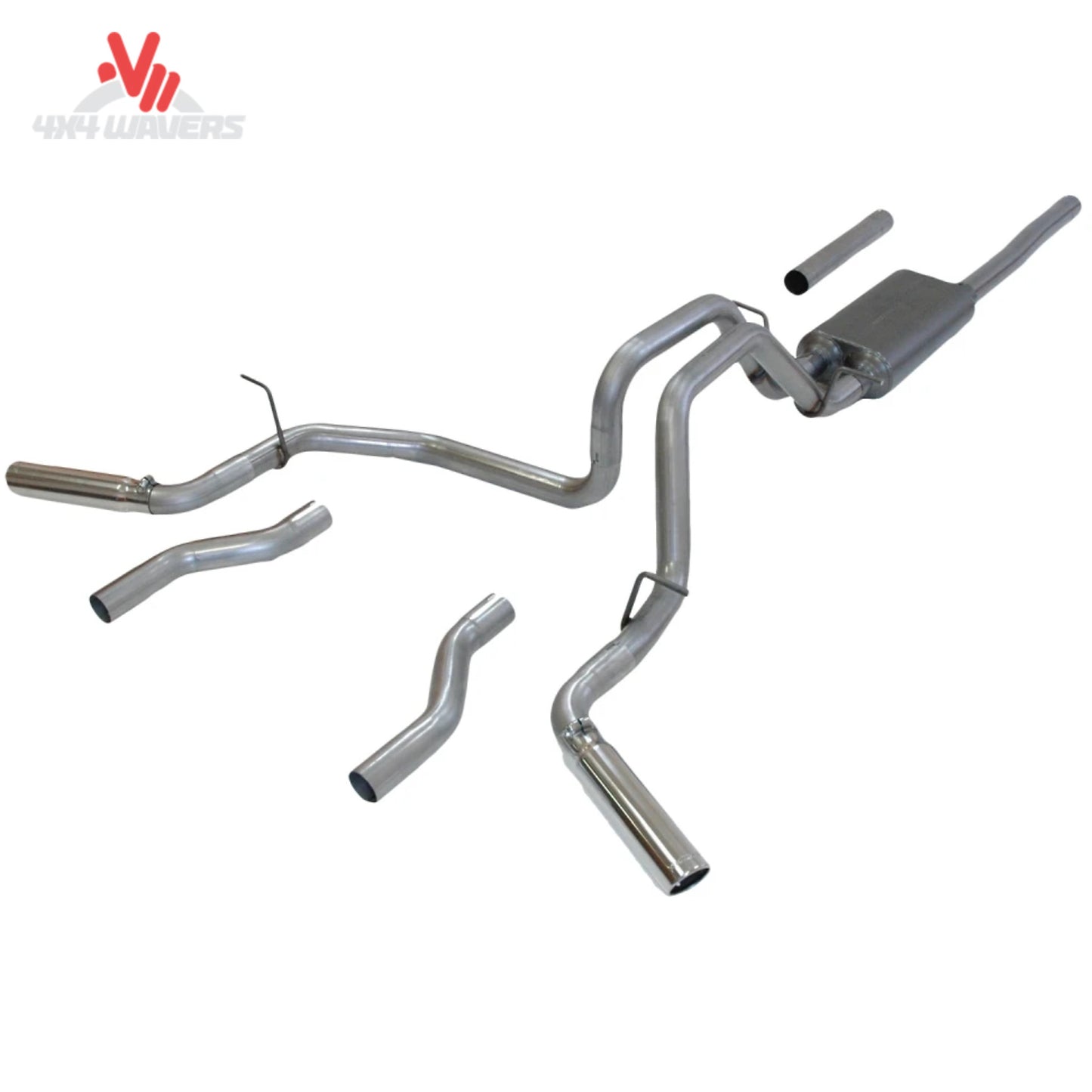3 inch polished dual wall stainless steel exhaust tips Flowmaster SKU 817492