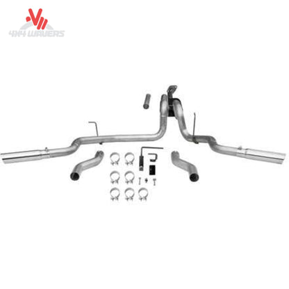 Flowmaster Force II Cat-Back Exhaust System with polished stainless steel tips for 2009-2014 Ford F-150 4.6L 5.0L 5.4L.