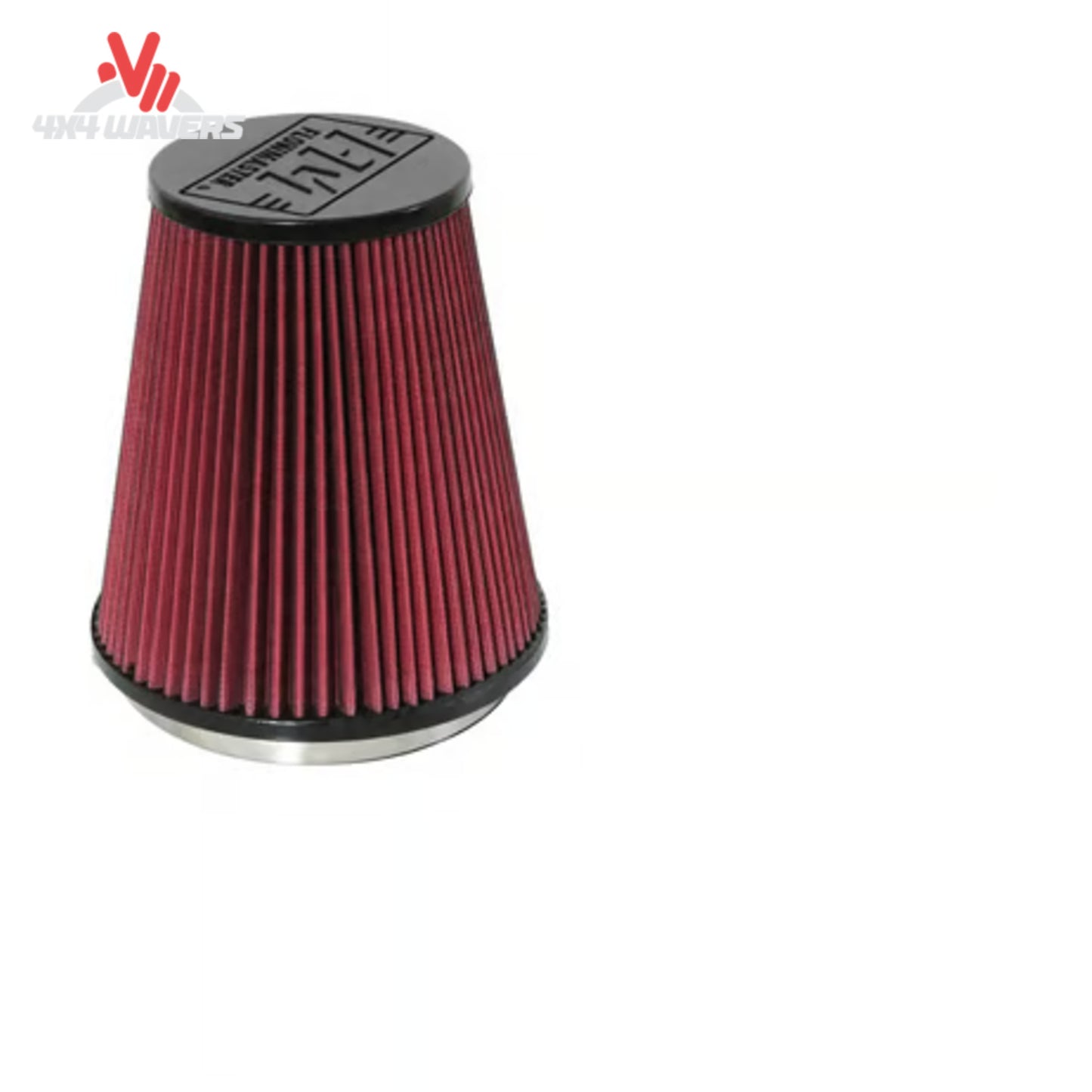 Large diameter red 8-layer serviceable air filter for Delta Force intake SKU 615120
