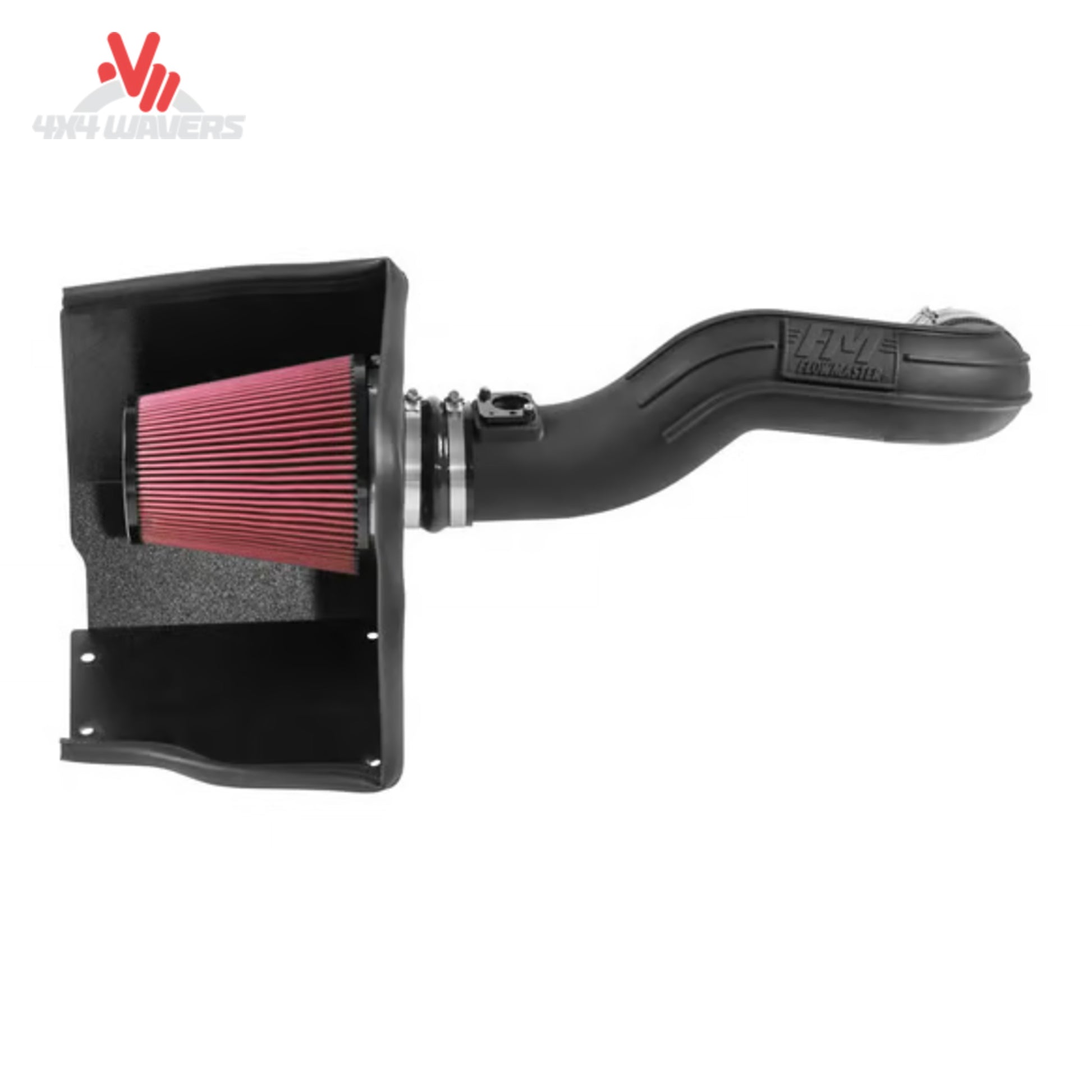 High flow XLPE intake tube and red cotton air filter Flowmaster Delta Force SKU 615120