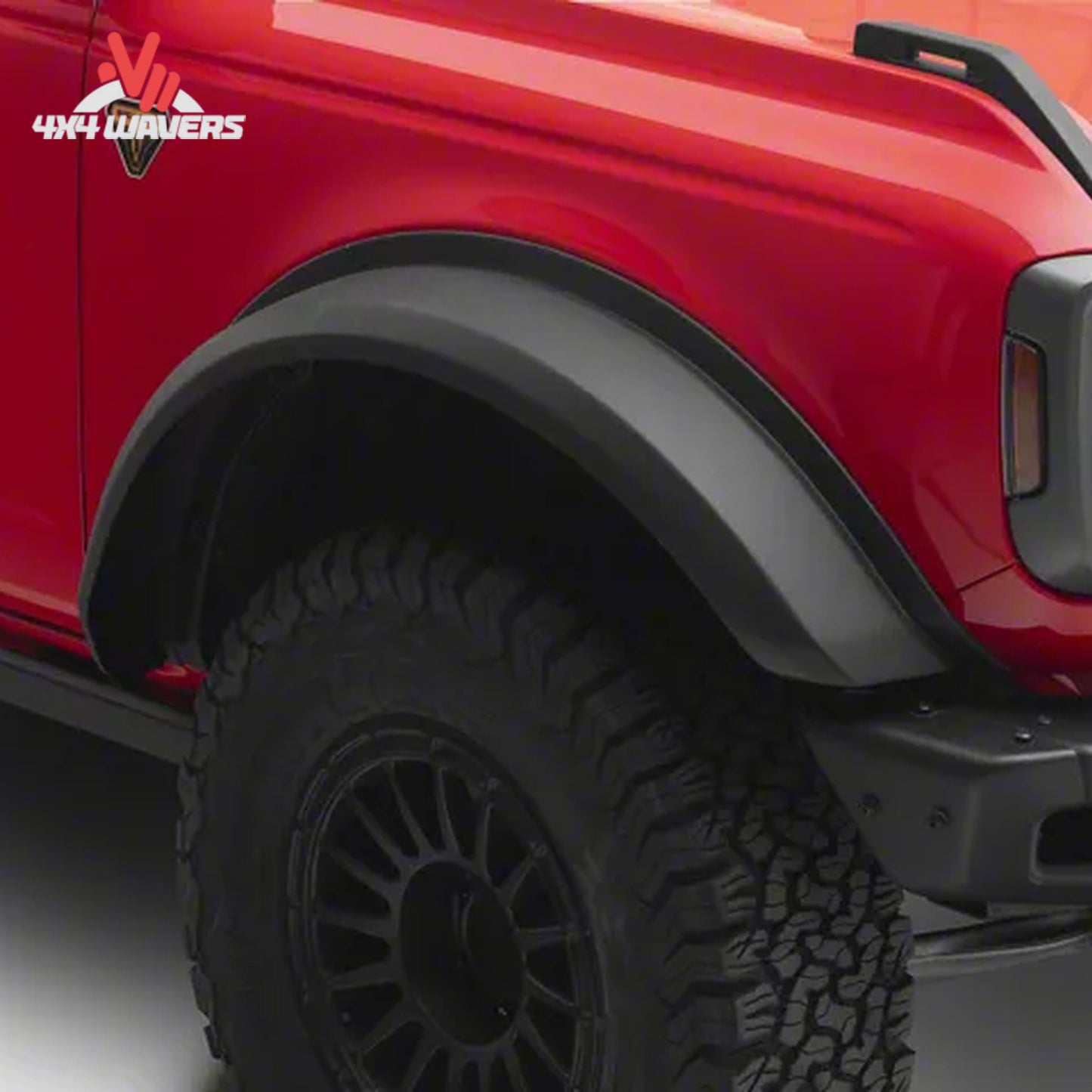 Bronco 4-door showing extended wheel coverage from Air Design wide fender flares