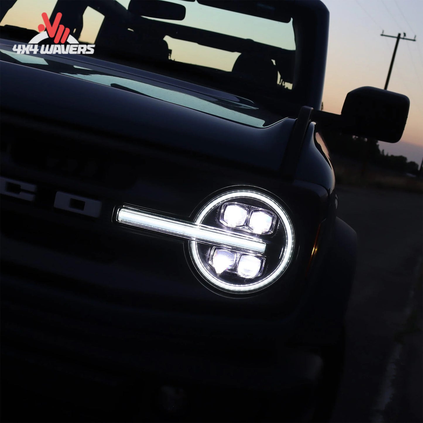 Installed AlphaRex NOVA LED headlights on Ford Bronco