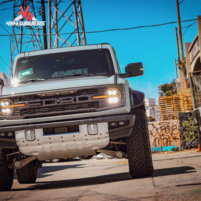Ford Bronco equipped with AlphaRex NOVA-series projector headlights for enhanced visibility