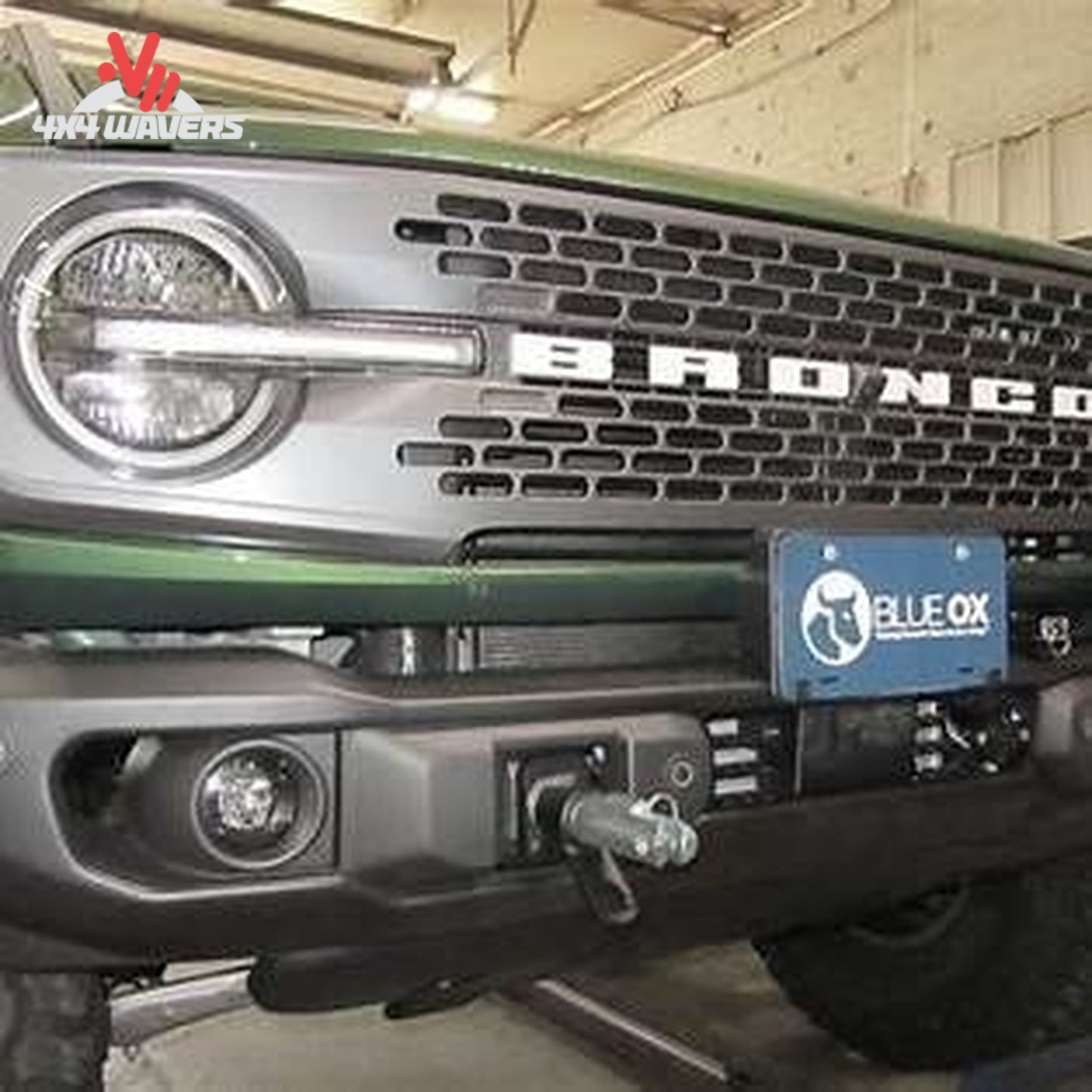 Blue Ox BX2698 installed on Ford Bronco standard bumper