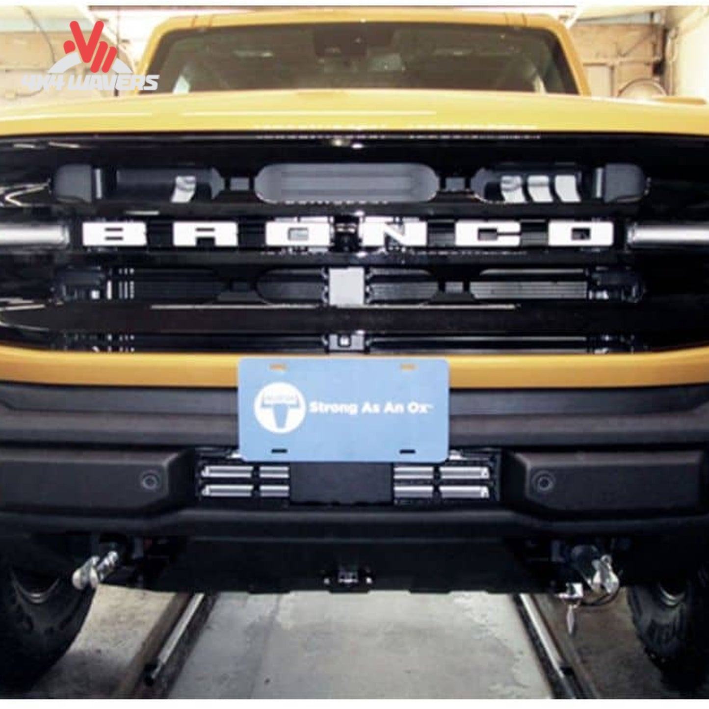 Blue Ox BX2698 installed on Ford Bronco standard bumper