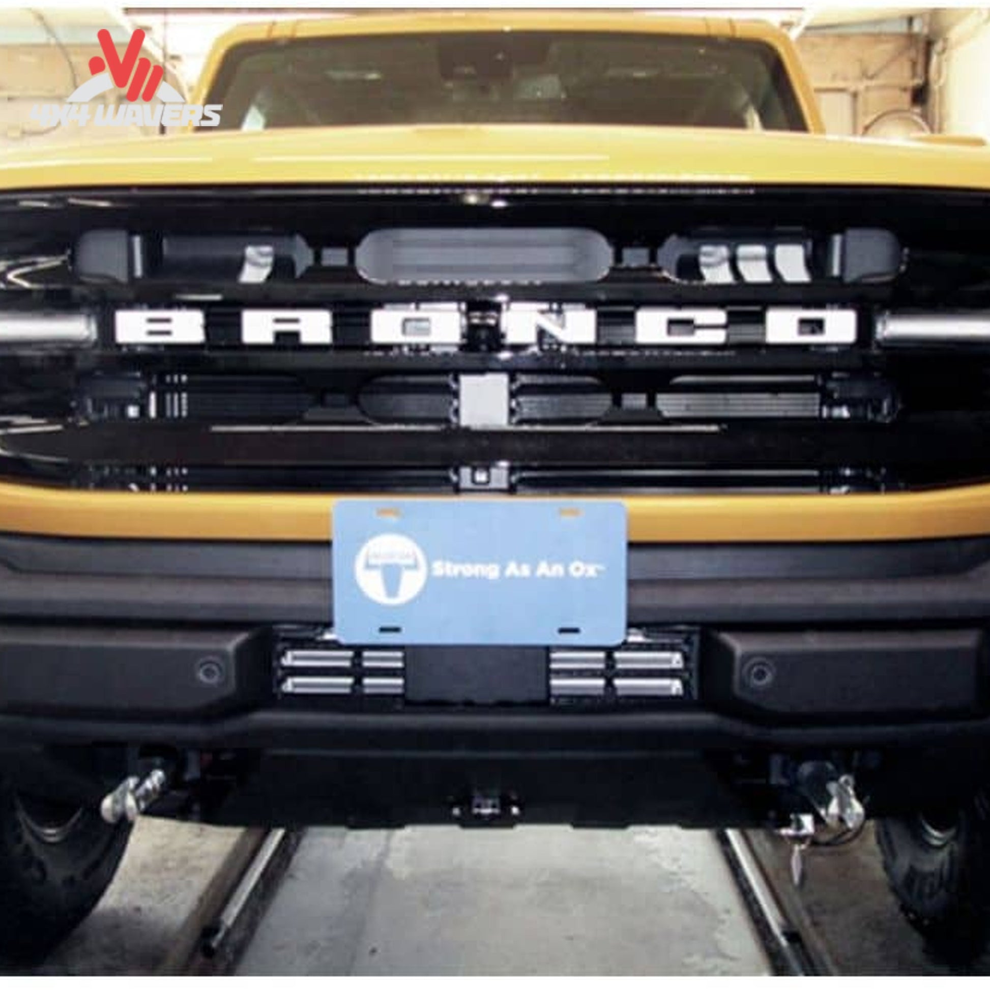 Blue Ox BX2698 installed on Ford Bronco standard bumper