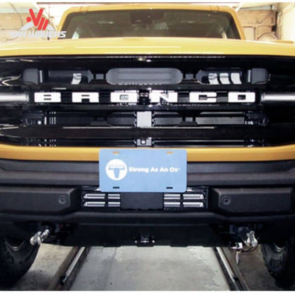 Blue Ox BX2698 installed on Ford Bronco standard bumper