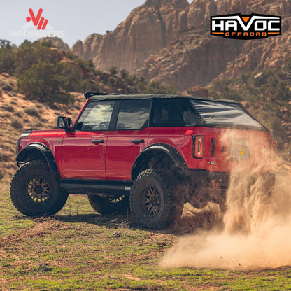 Ford Bronco with Havoc EVOC fender flares off road