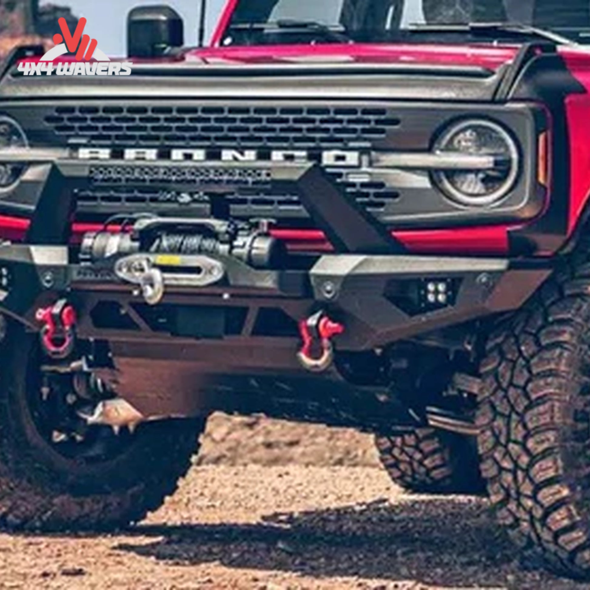 Modified Ford Bronco overland build using Havoc Steel Bender winch-ready bumper for trail protection