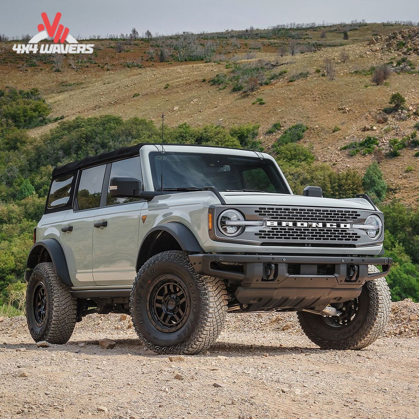 Ford Bronco equipped with ReadyLIFT 1.25 inch leveling kit; Leveled Ford Bronco featuring improved stance and larger tire clearance with ReadyLIFT suspension upgrade