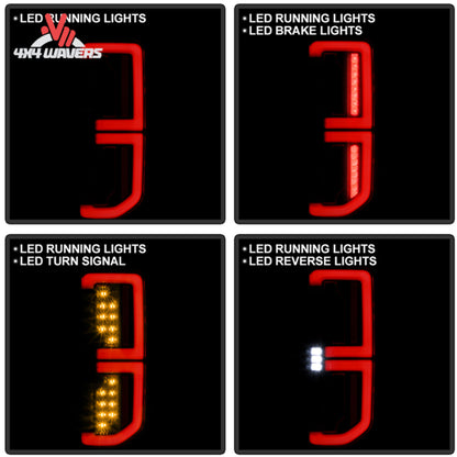 Nighttime demonstration of Spyder LED brake lights and turn signals installed on a Ford Bronco