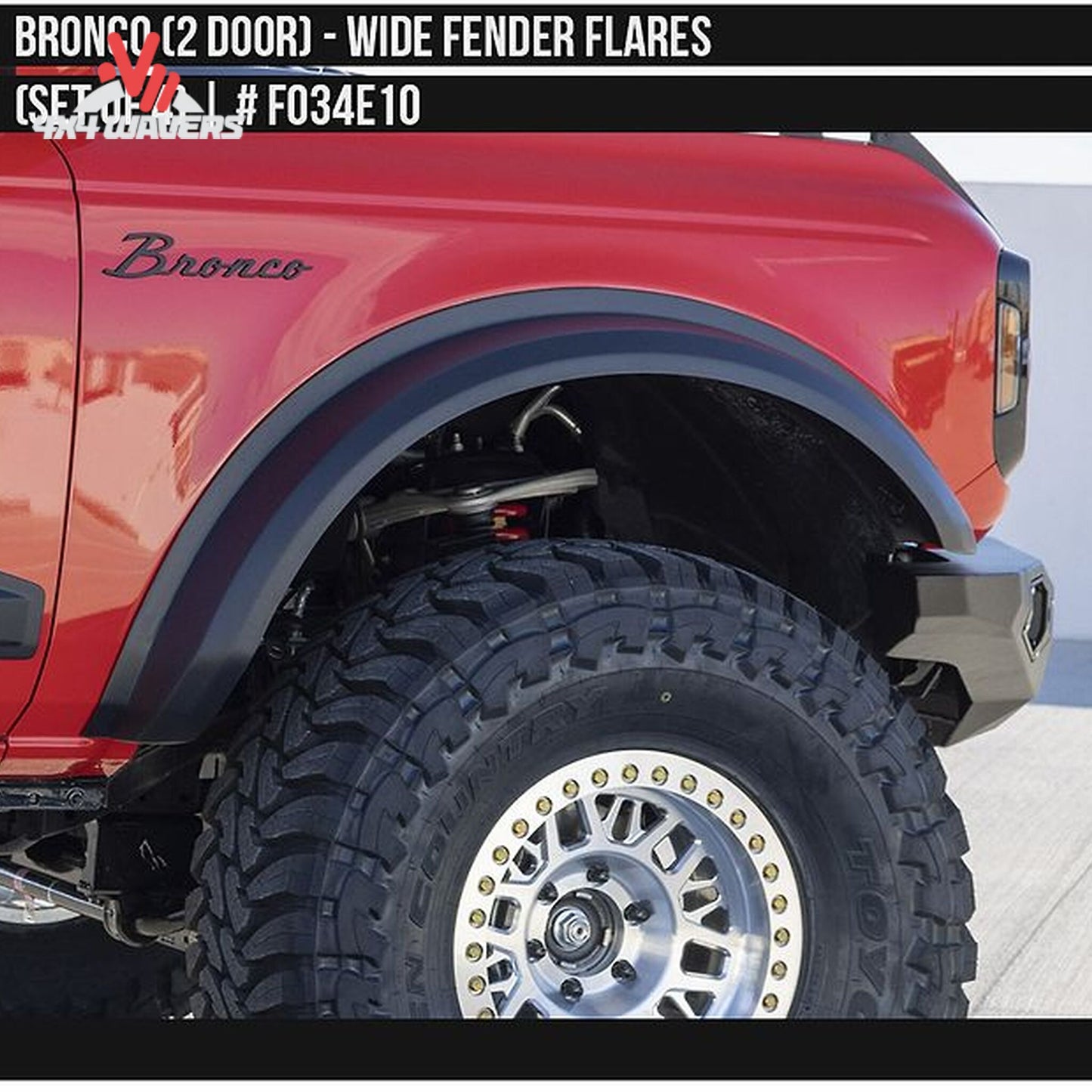 Ford Bronco 2-door Air Design fender flares front three-quarter view