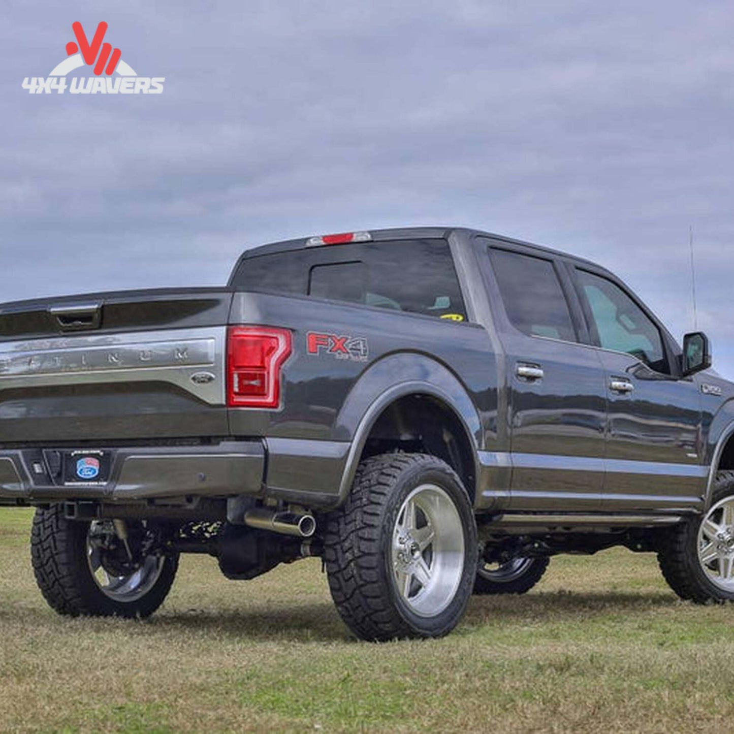 Ford F-150 6-inch lift kit with BDS NX2 shocks installed, designed for 2015-2020 4WD models, showcasing the lifted suspension system.