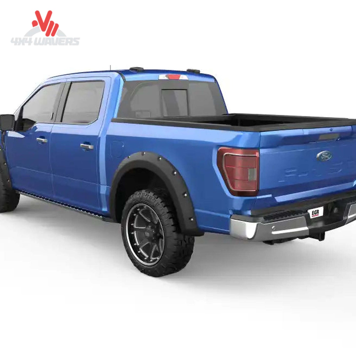 EGR Bolt-On Fender Flares in matte finish installed on a 2021-2026 Ford F-150 pickup truck.