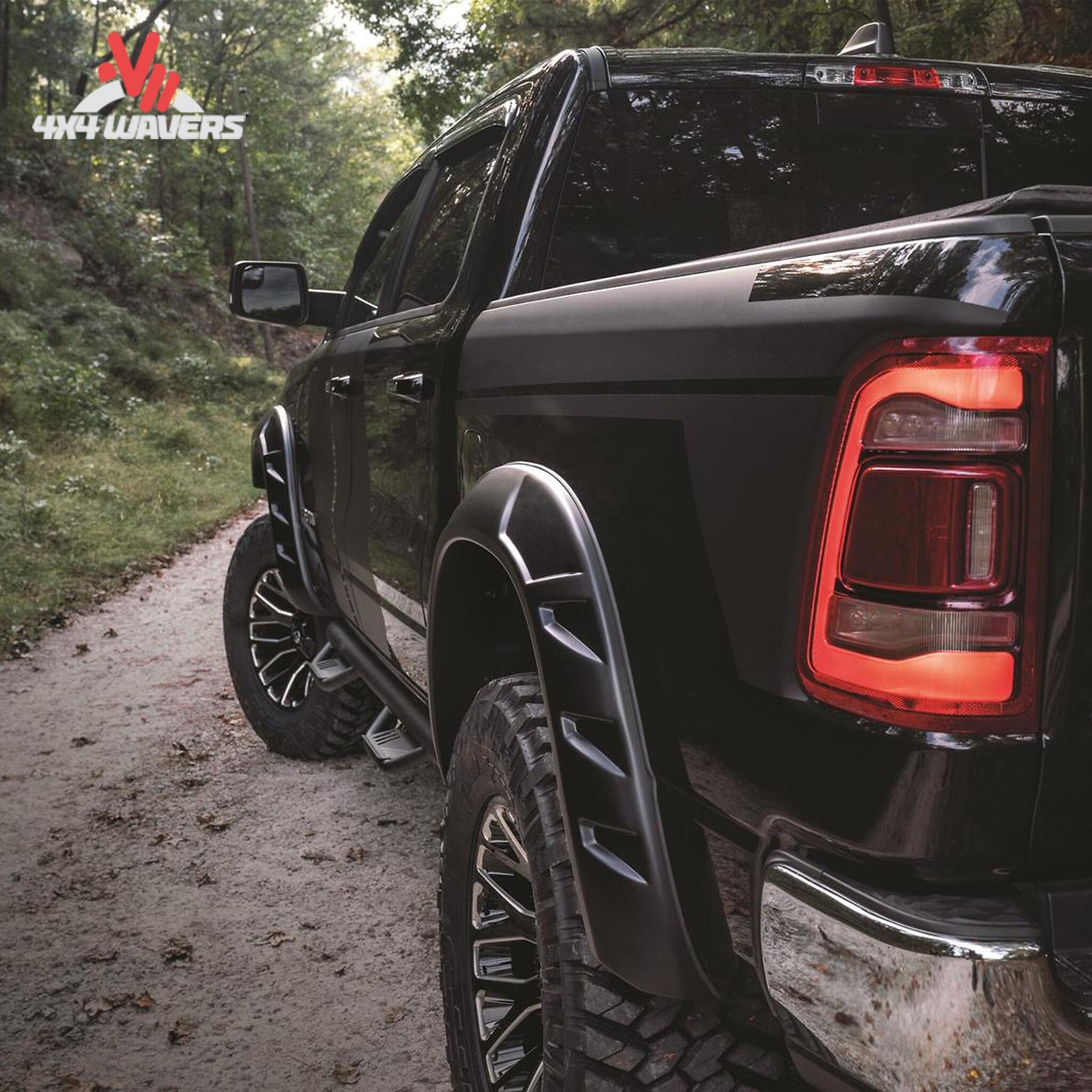Husky DRT Style Fender Flares installed on a 2021-2026 Ford F-150 truck for enhanced protection and rugged look.