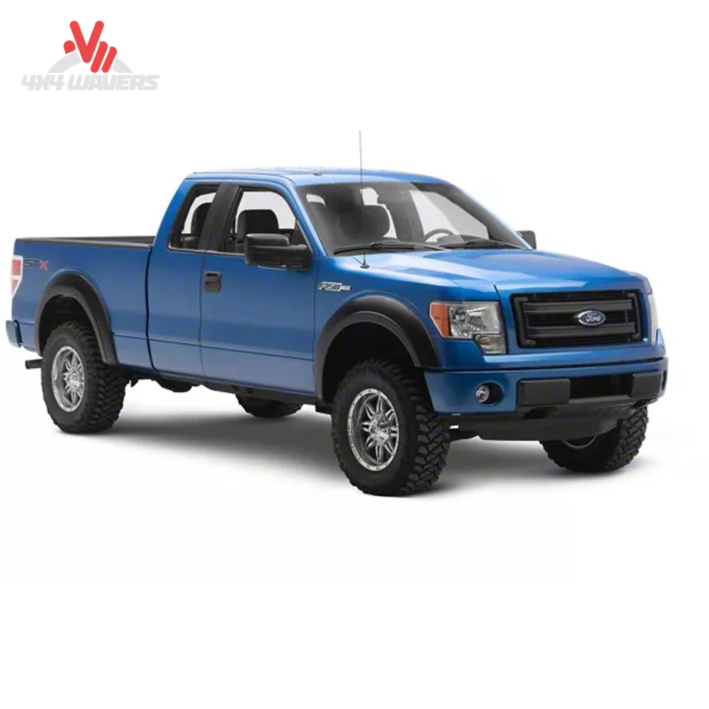 Husky Extend-A-Fender Flares installed on a 2009-2014 Ford F-150, showing durable fender flare protection and styling accents.