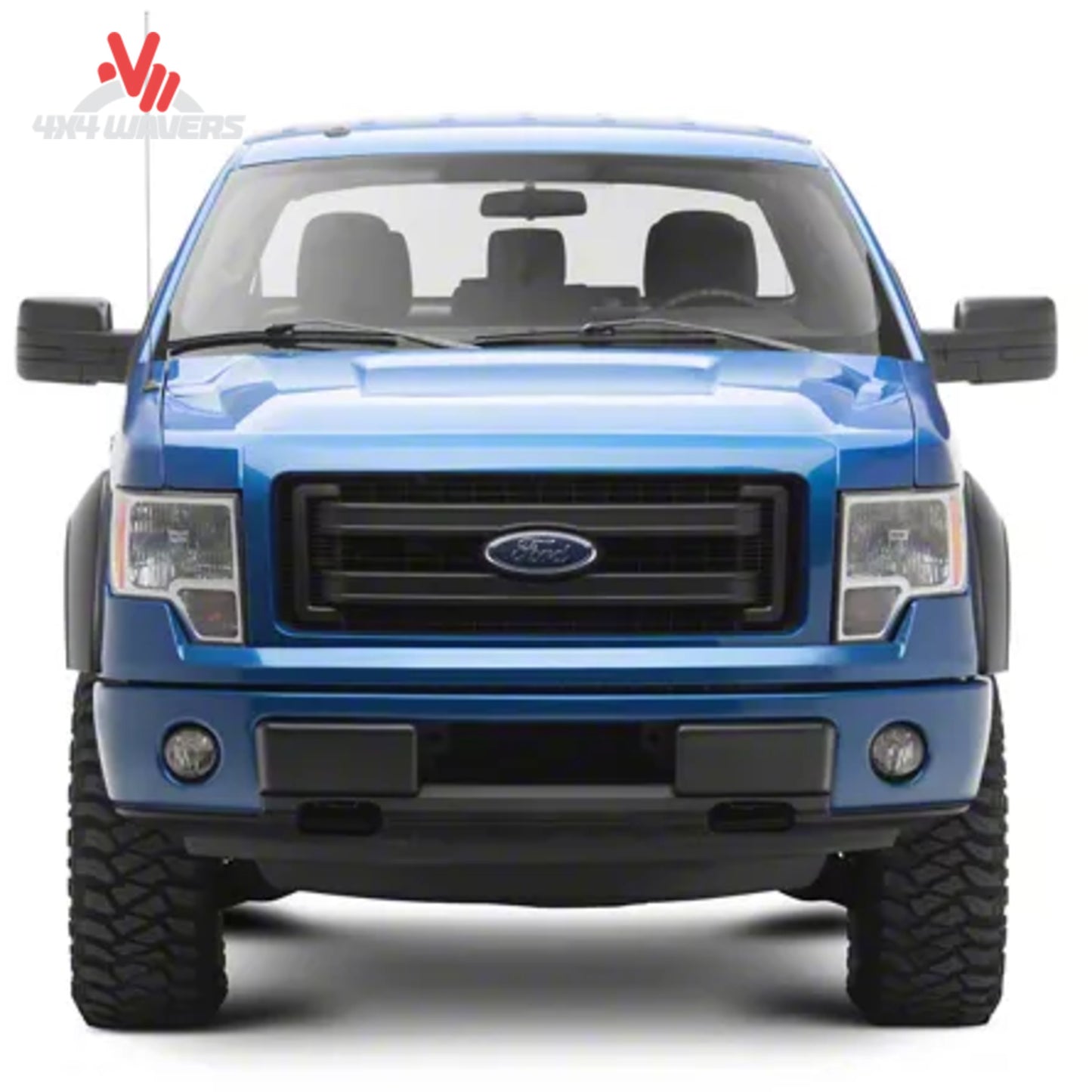 Ford F-150 with Husky OE Style Fender Flares installed, durable black fender flares by Husky Liners on truck side panels.