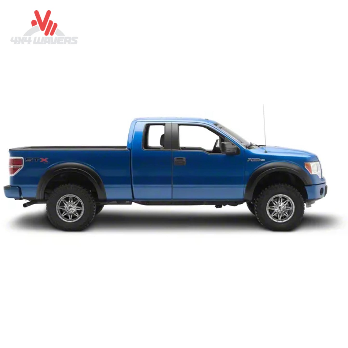 Husky OE Style Fender Flares installed on a 2015-2017 Ford F-150, showcasing durable black plastic fender extensions.