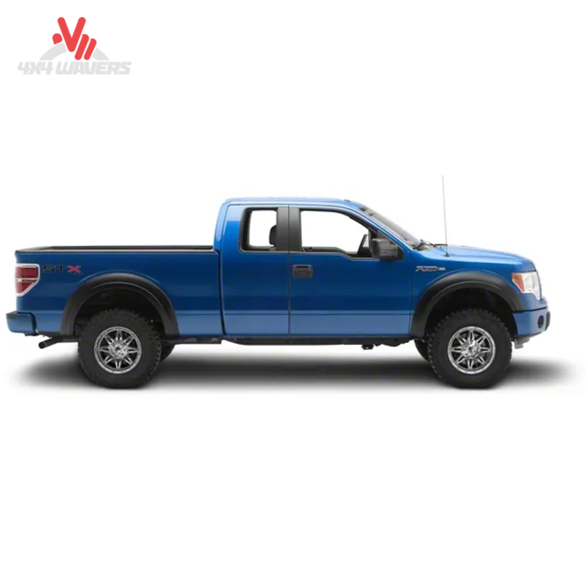 Husky OE Style Fender Flares installed on a 2015-2017 Ford F-150, showcasing durable black plastic fender extensions.