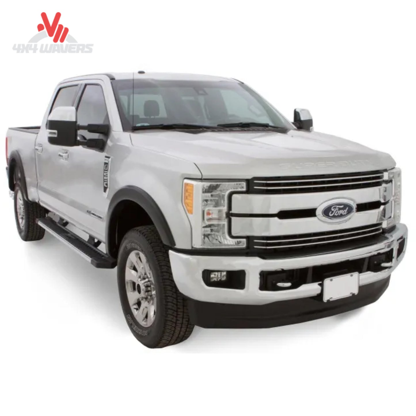 Husky OE Style Fender Flares installed on a 2015-2017 Ford F-150 pickup truck, showcasing durable black fender extensions.
