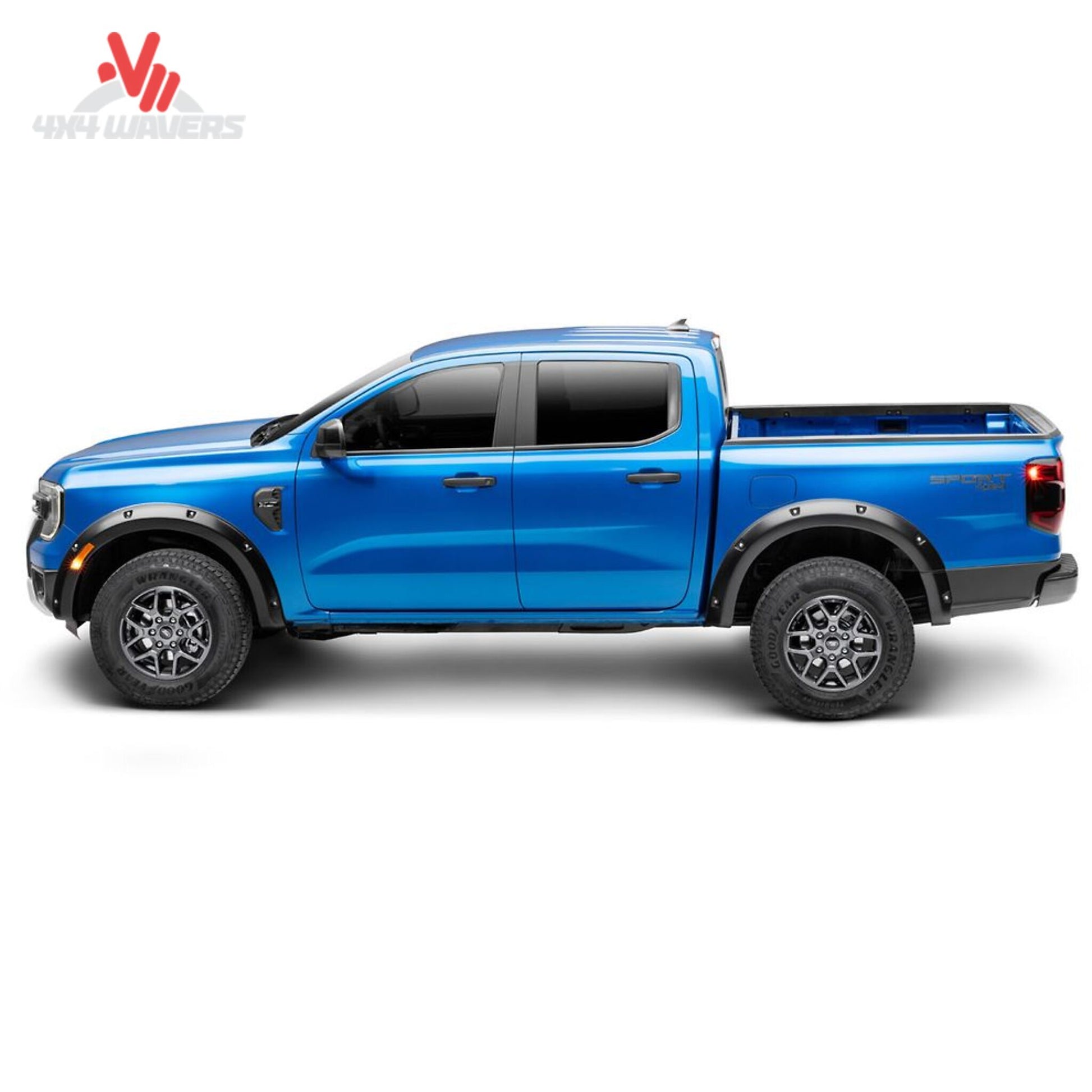 Ford F-150 with Husky Liners Pocket Style Fender Flares installed, showcasing durable black fender flares on the truck's wheel arches.