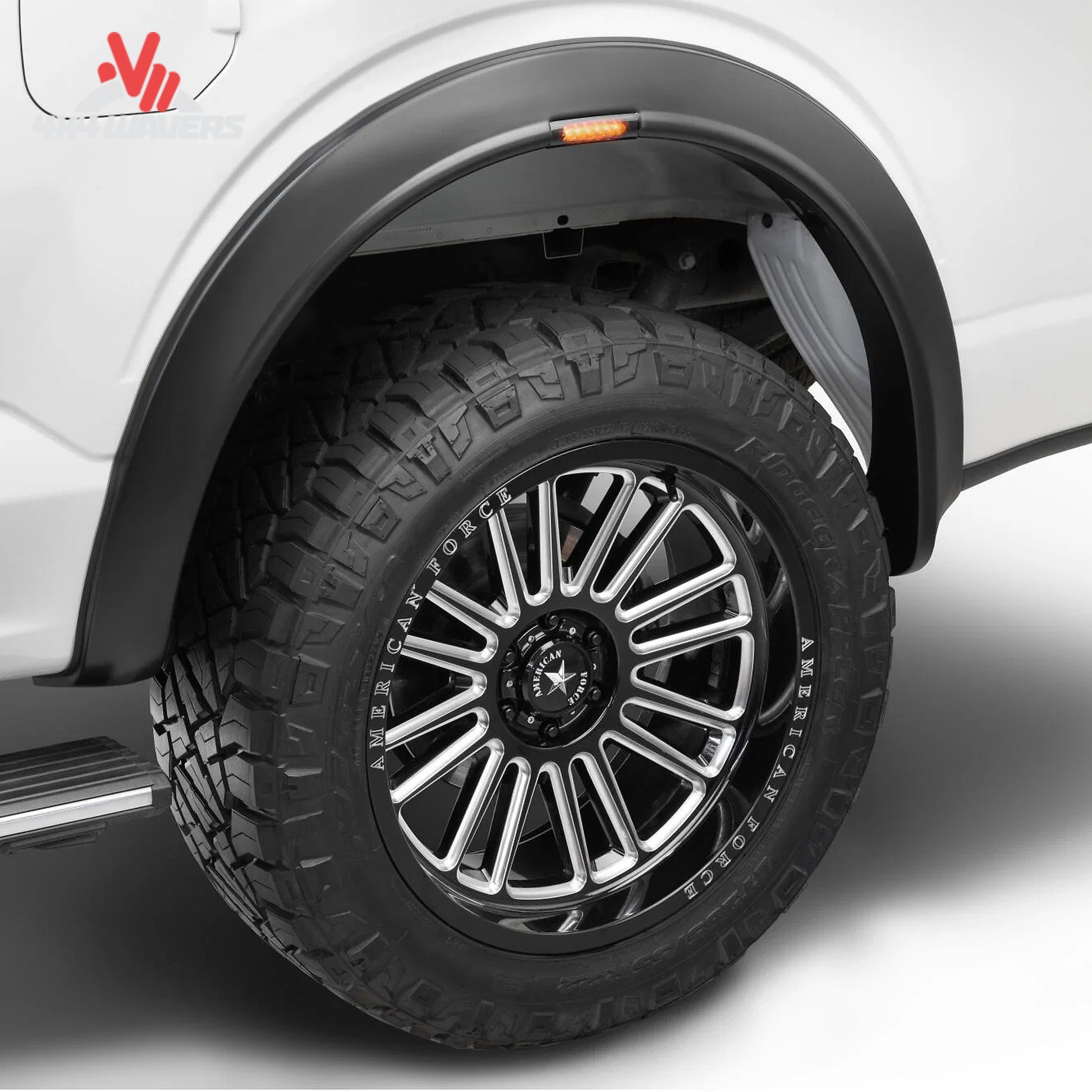Husky RVL Style Fender Flares with integrated LED lights installed on a 2021-2026 Ford F-150 truck.
