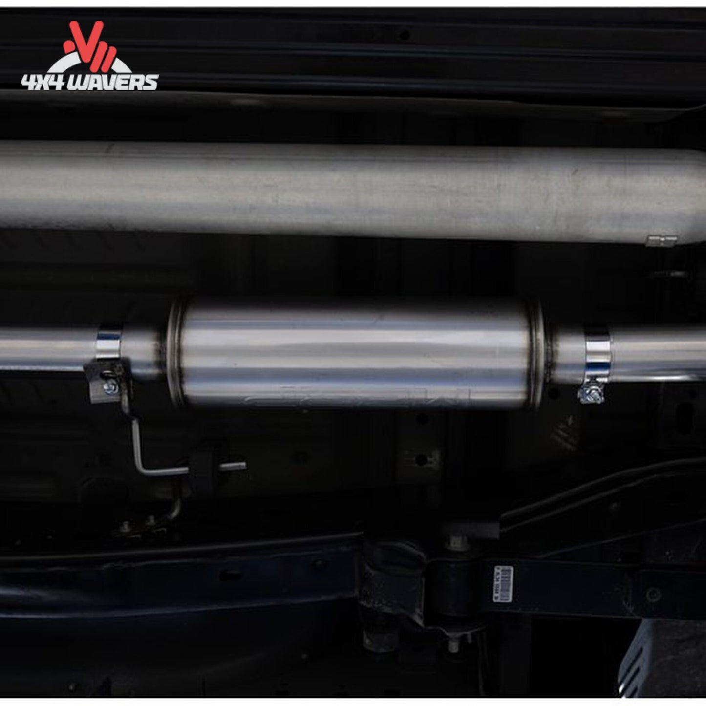 Ford F-150 with MBRP Armor Pro 3-Inch Cat-Back Exhaust system and polished dual side tips installed.