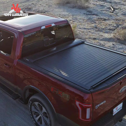 Ford F-150 with Pace Edwards Switchblade hard retractable tonneau cover installed on 6.5' bed, showing the sleek, secure cover in use.