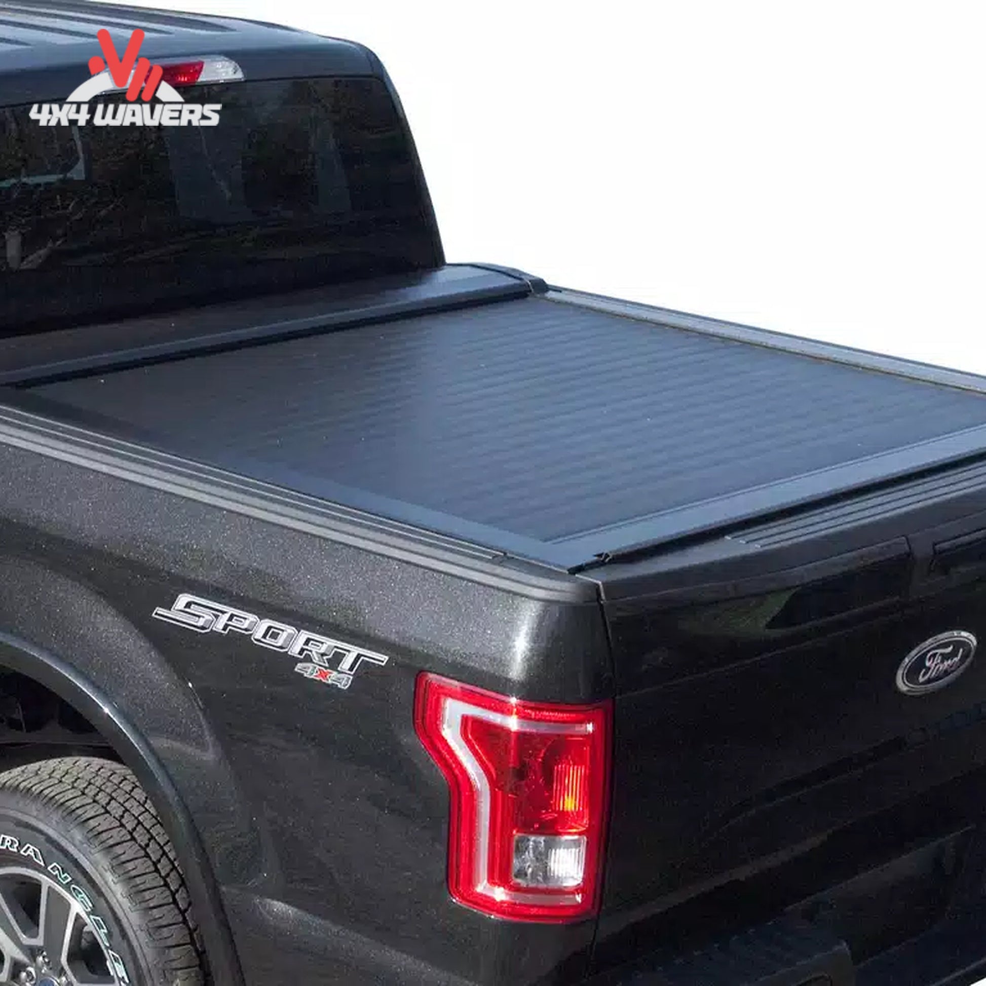 Ford F-150 with Pace Edwards Switchblade hard retractable tonneau cover installed on 6.5-foot bed, showing the sleek, secure cover in use.