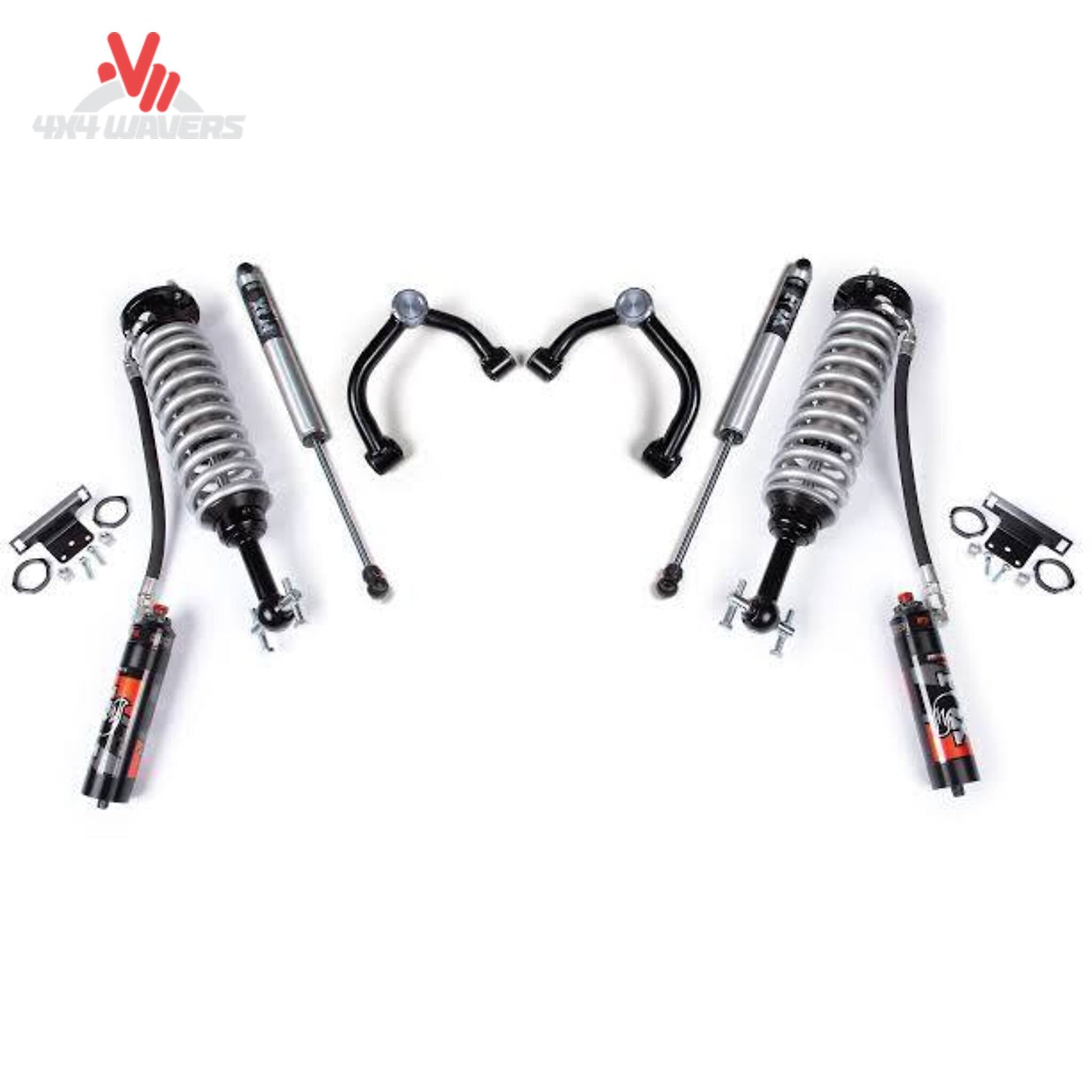 BDS FOX 2.0 IFP rear shock absorber with chrome shaft and eyelet for 2004-2026 Ford F-150 4WD with 4-inch lift suspension.