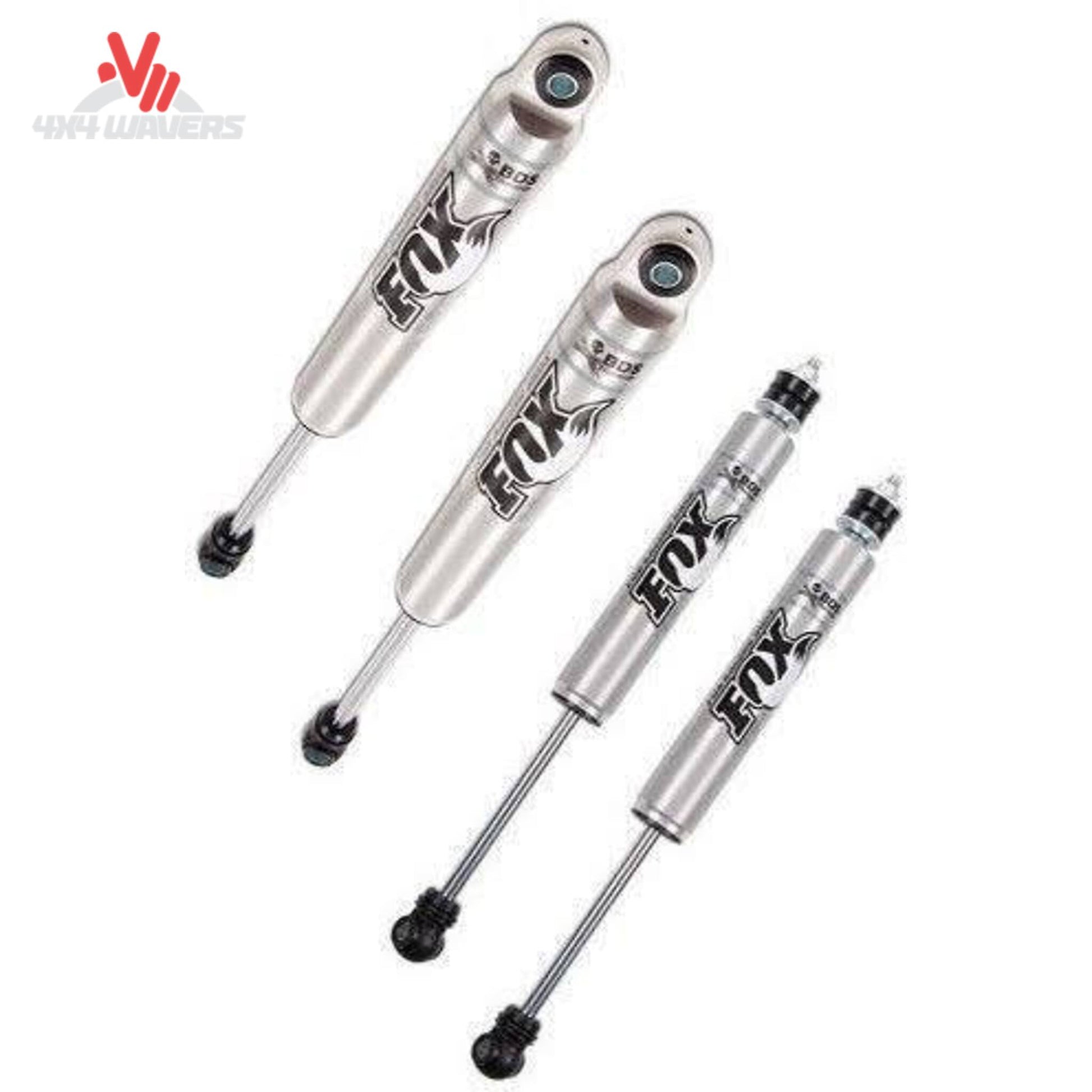 Close up of clear anodized aluminum body and heat treated alloy steel shaft on FOX shock SKU BDS98224759