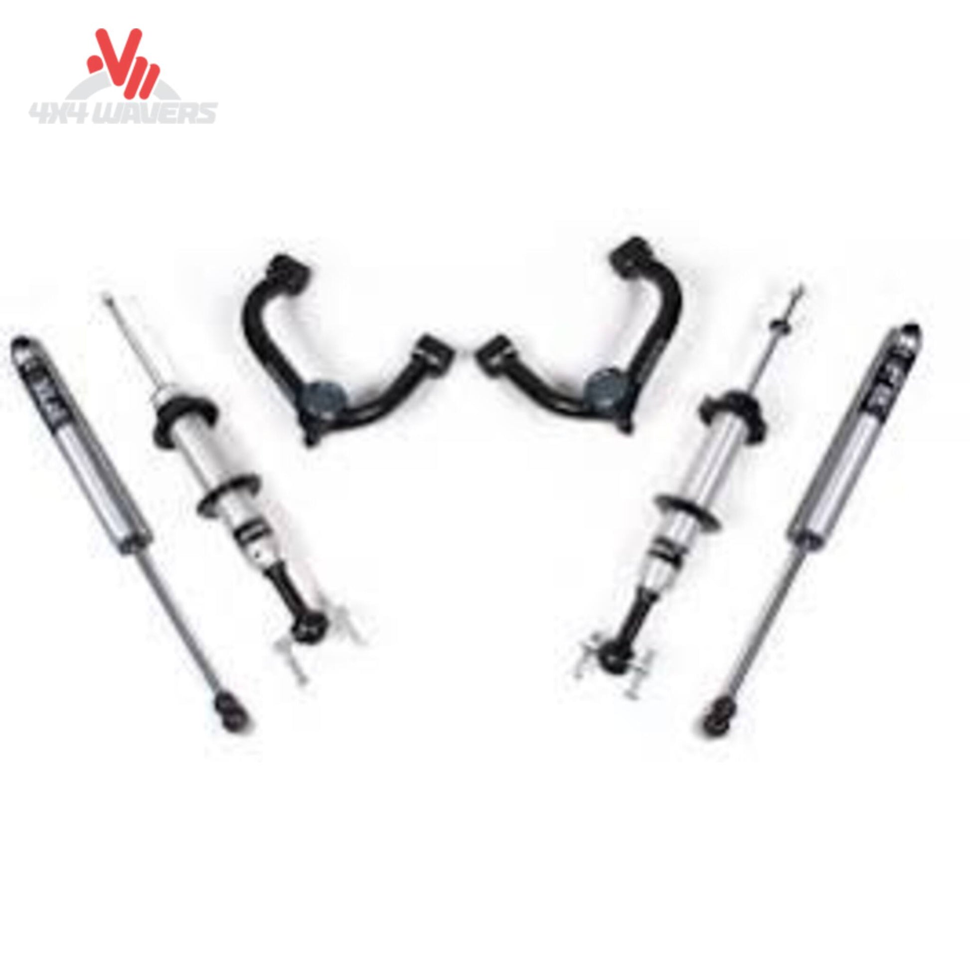 BDS FOX 2.0 Snap Ring IFP Front Strut for Ford F-150 4WD with 0-2 inch lift, chrome shaft detail, shock absorber component