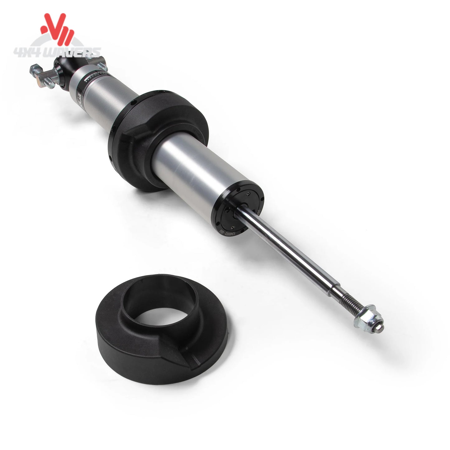 Close-up of FOX 6061-T6 aluminum coilover body designed for heat dissipation and corrosion resistance