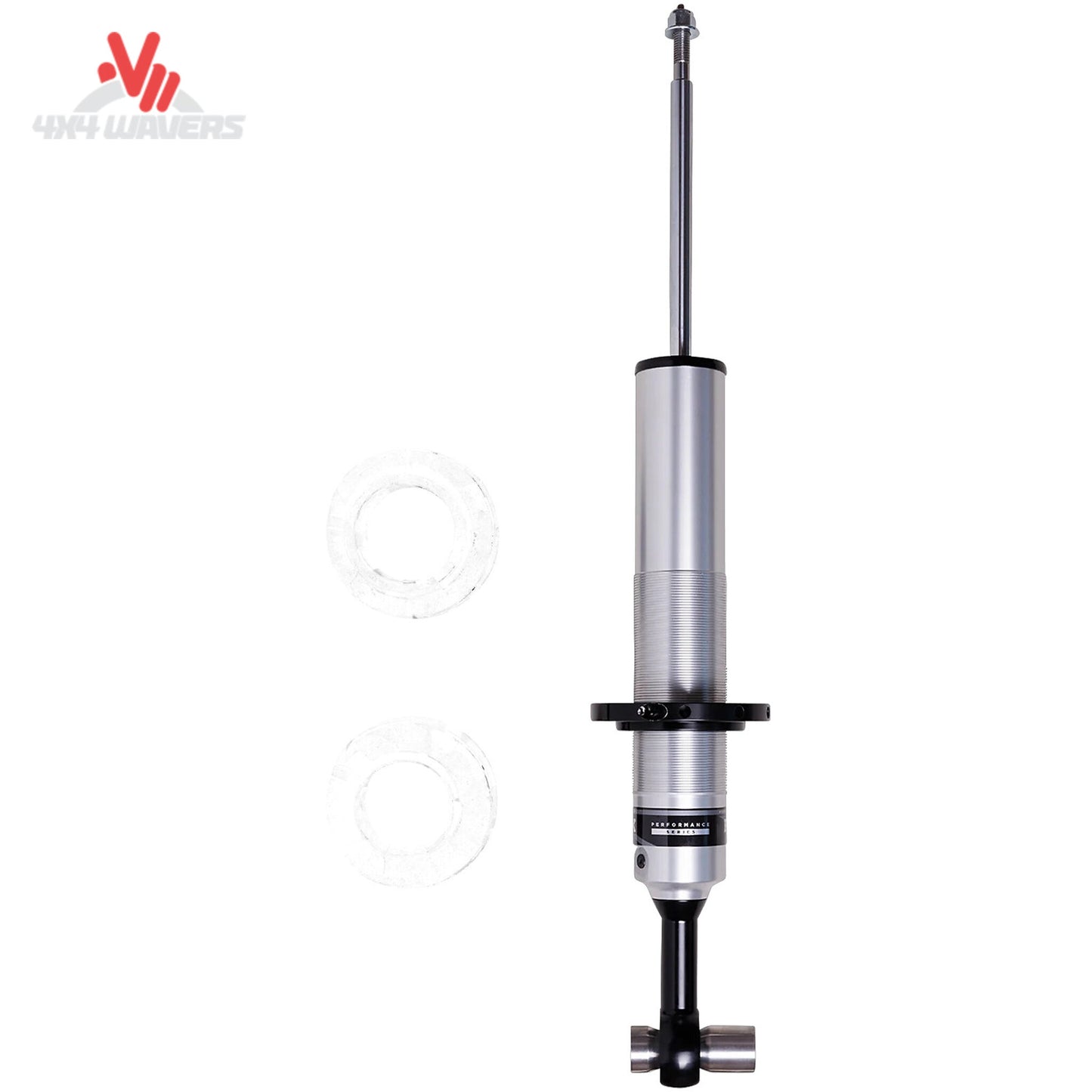 Close-up showing FOX HTO technology designed to reduce harsh suspension top-out events