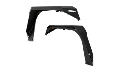 Front fender flares for 2018-2026 Jeep Wrangler JL and Gladiator JT by 4X4 Wavers, shown on a Jeep vehicle.
