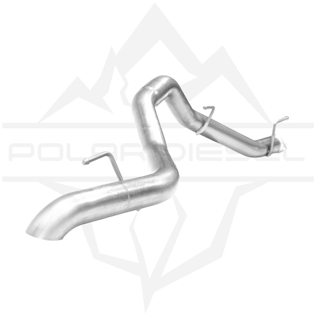 Polar 3-inch DPF-back exhaust delete pipe for 2021–2023 Jeep Gladiator 3.0L EcoDiesel, showing the pipe and exhaust system.