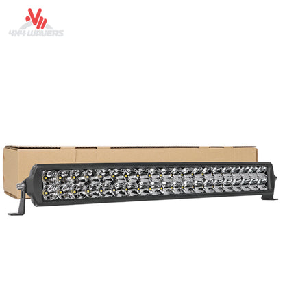 Barra de luz LED curva de doble fila de 20 pulgadas Go Performance, con haz combinado, diseñada para vehículos todoterreno, vista de frente.