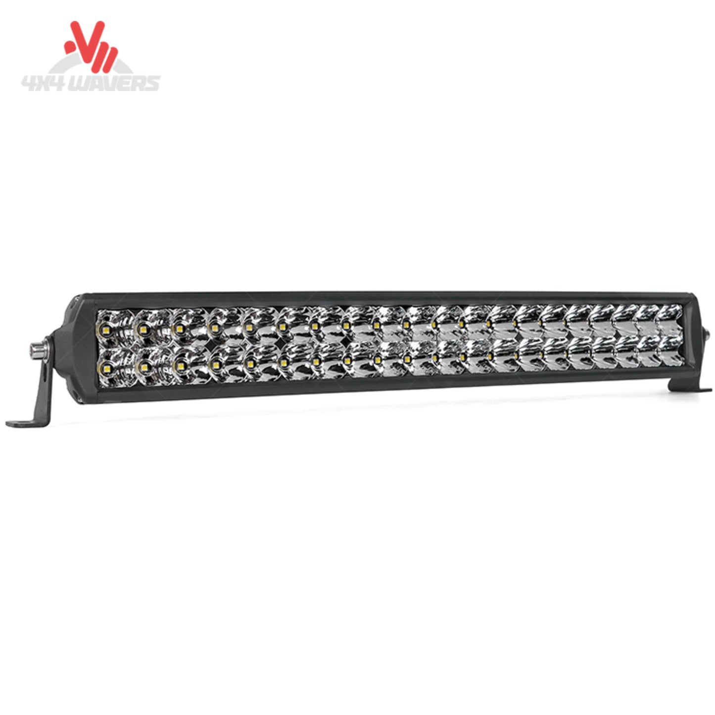 Barra de luz LED curva de doble fila de 20 pulgadas para alto rendimiento, con haz combinado, diseñada para iluminación todoterreno y de vehículos todoterreno.