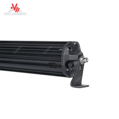 Vista lateral de una barra de luces LED curva GO Performance de 20 pulgadas, doble fila, con haz combinado para conducción todoterreno y alumbrado off-road.
