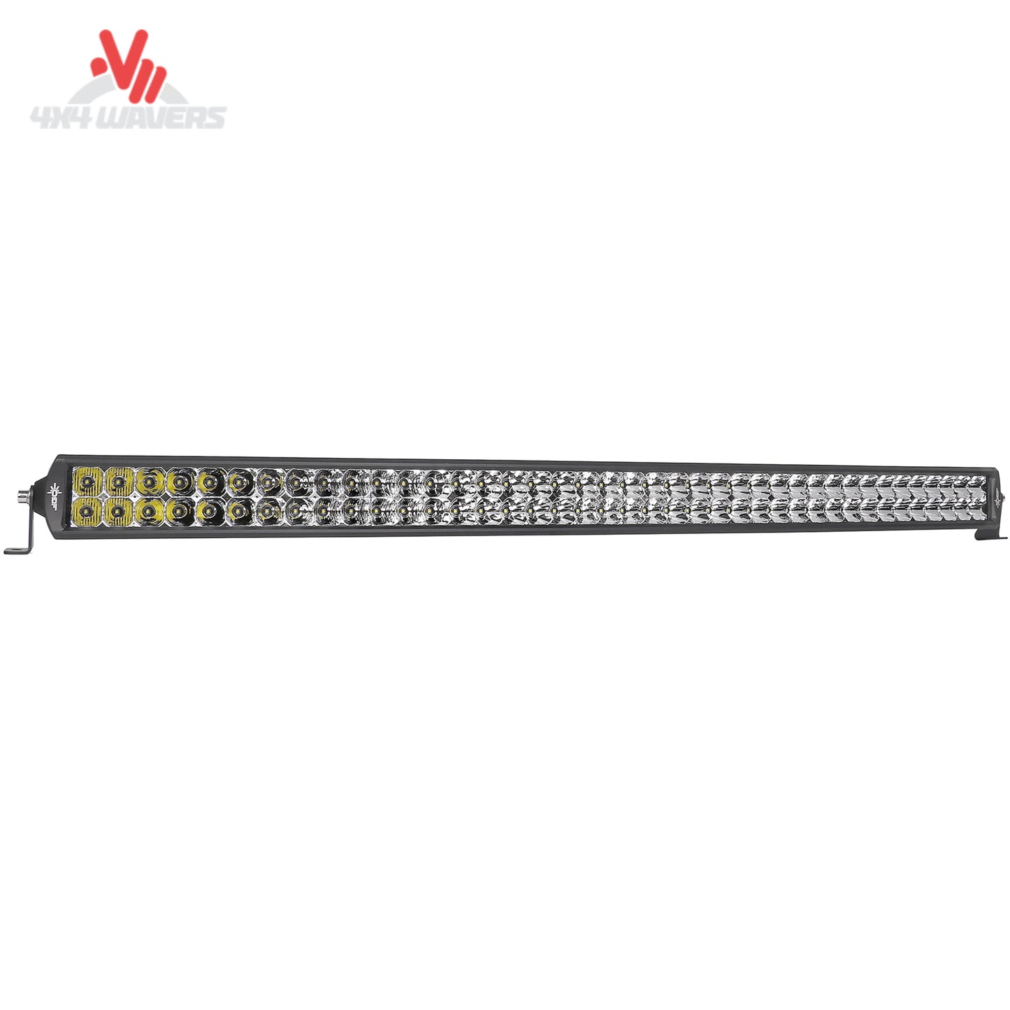 Barra de luz LED curva de doble fila de 40 pulgadas Go Performance L3 con haz combinado SAE, vista de frente. Iluminación todoterreno para vehículos.