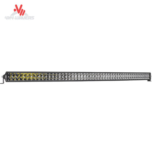 Go Performance L3 50-inch curved dual-row LED light bar with SAE combo beam, mounted on off-road vehicle for enhanced visibility.