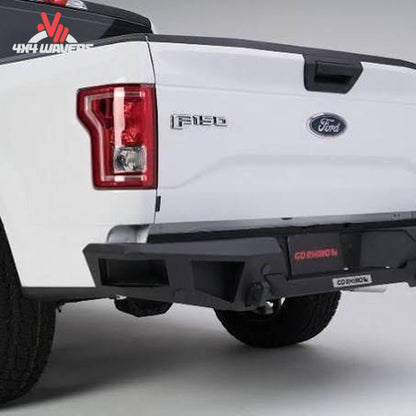 Go Rhino BR20.5 heavy-duty rear bumper replacement in textured black for 2021-2026 Ford F-150 truck.