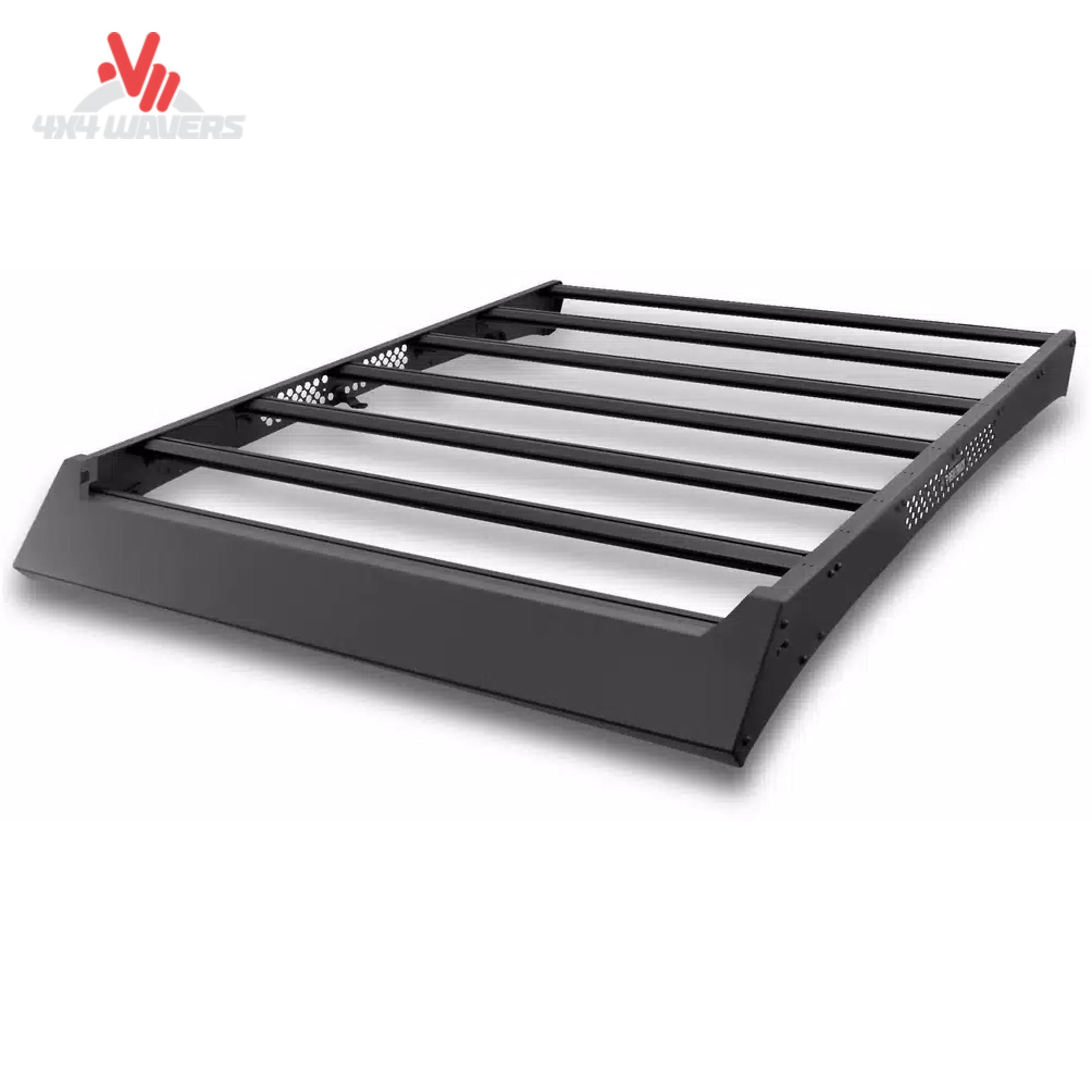 Textured black low profile aluminum roof rack with 4-CORE crossbars SKU 5933110T