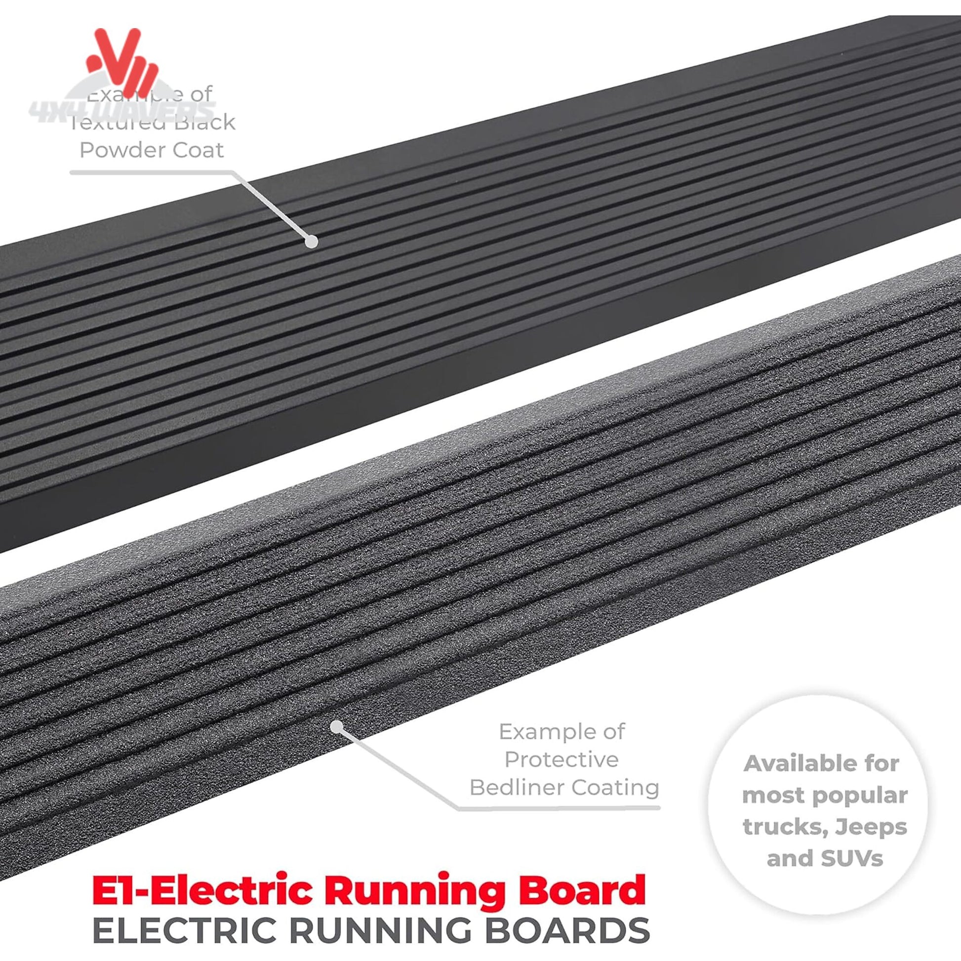 Go Rhino E1 electric running boards for 2021-2026 Ford Bronco 4-door