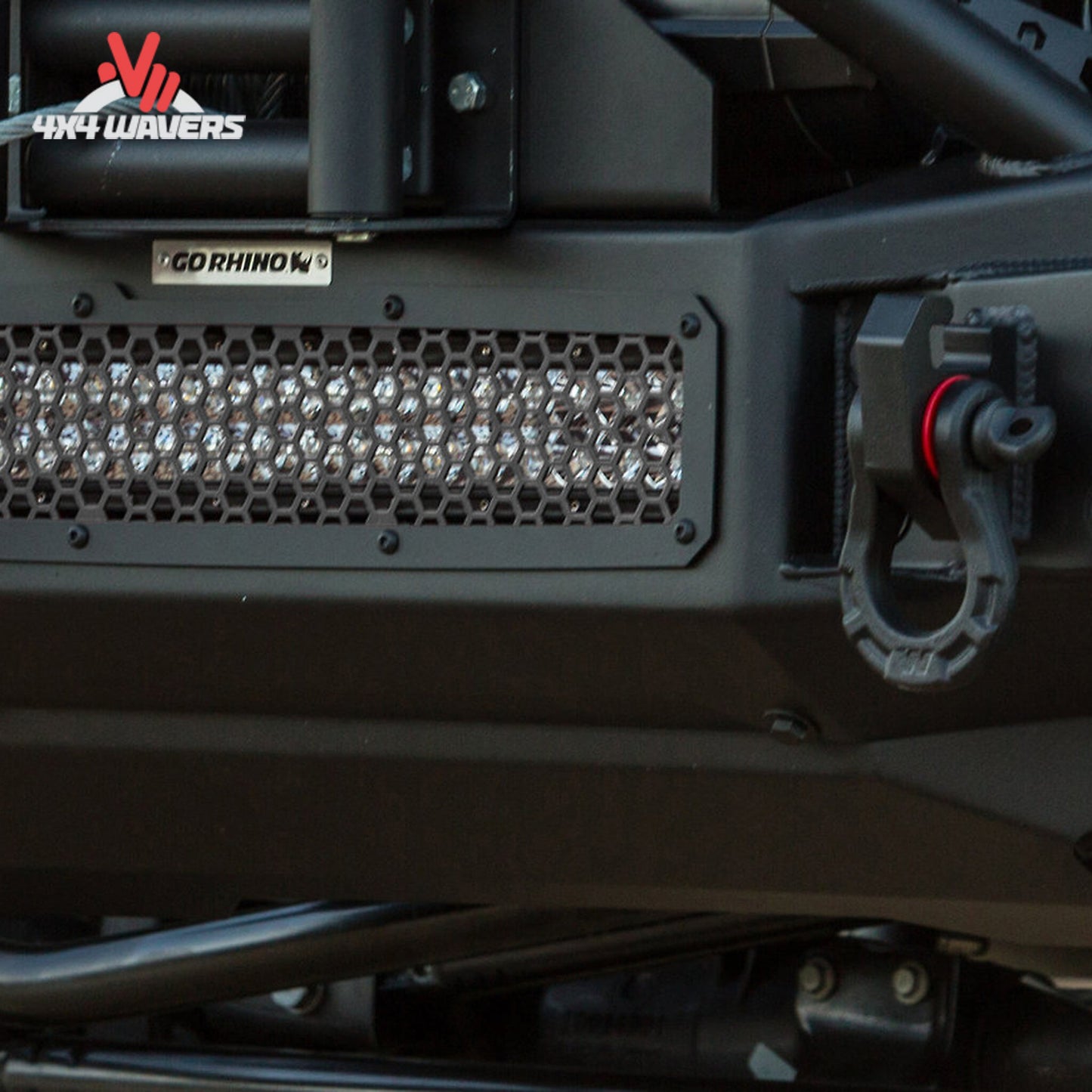 Go Rhino Rockline placa protectora delantera para Jeep Wrangler JL 2018–2025, protector de motor de acero para protección todoterreno.