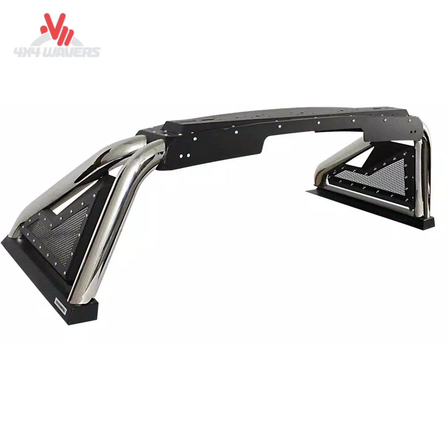Polished stainless steel 3-inch roll bar for GMC Sierra 1500 truck bed SKU 911010PS
