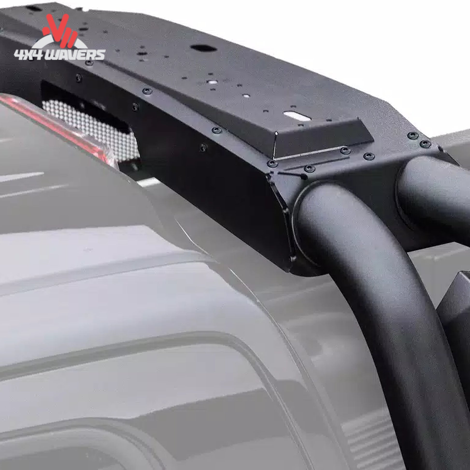 Go Rhino Sport Bar 2.0 bed-mounted roll bar with fixed light mount on a 2015-2026 Ford F-150 pickup truck bed.