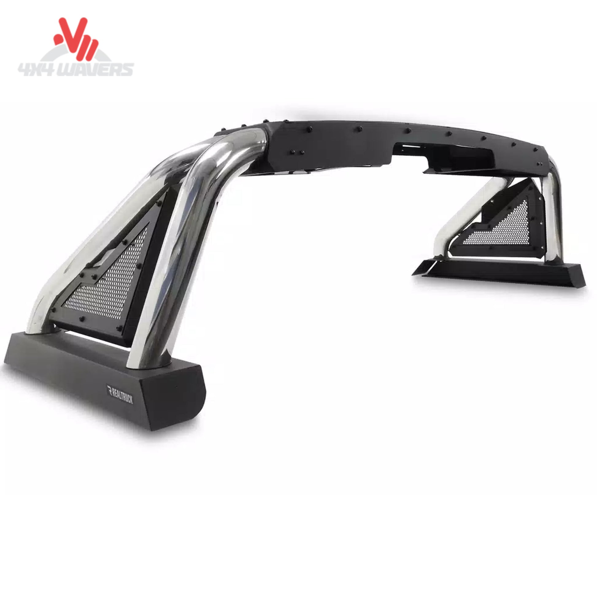 Go Rhino Sport Bar 2.0 bed-mounted roll bar in textured black installed on a 2015-2026 Ford F-150 pickup truck bed.