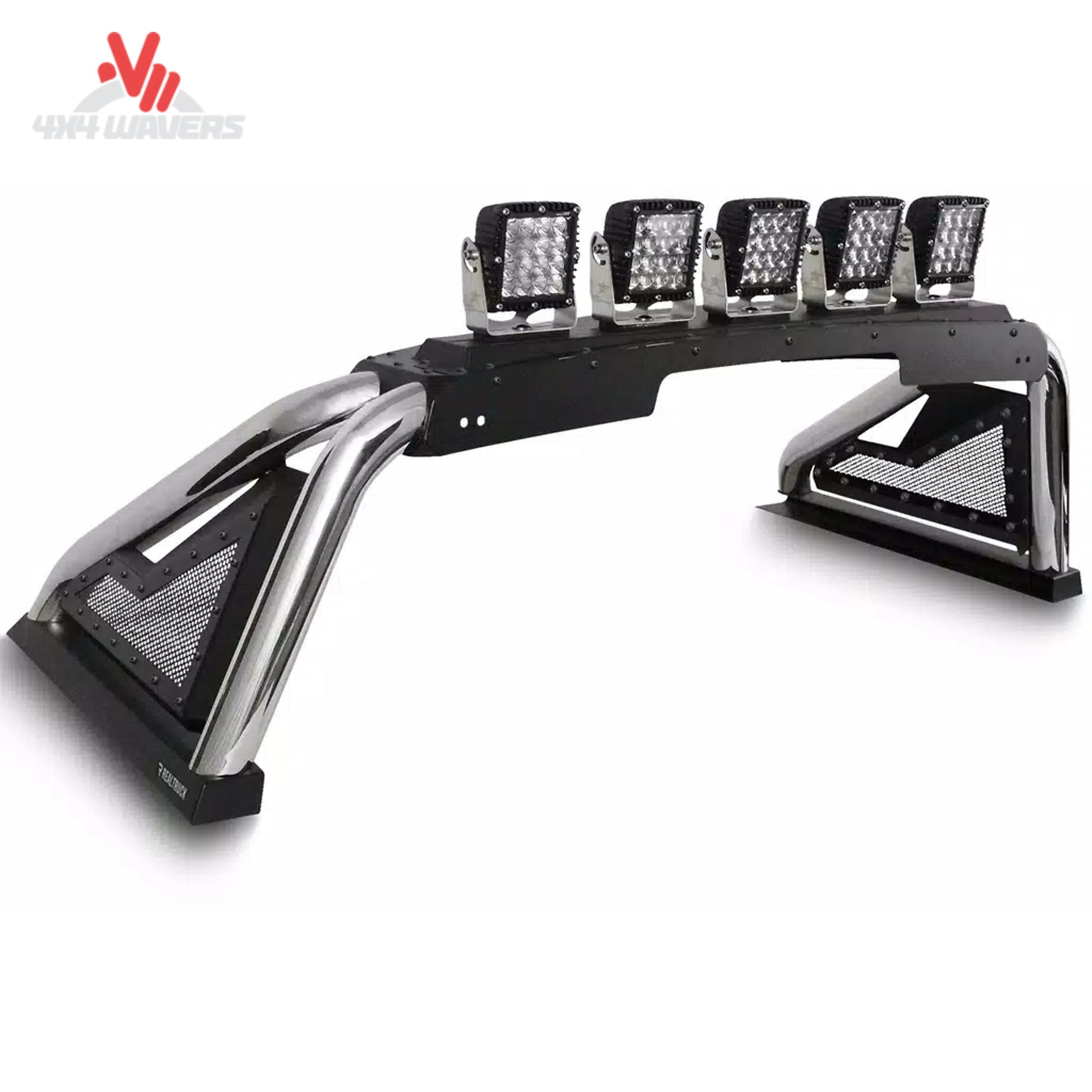Go Rhino Sport Bar 2.0 bed-mounted roll bar in textured black on a 2015-2026 Ford F-150 pickup truck.